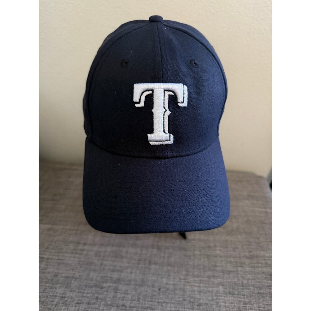 New Era Adult Texas Rangers 39Thirty Navy Blue Classic Stretch Fit Hat Size M/L